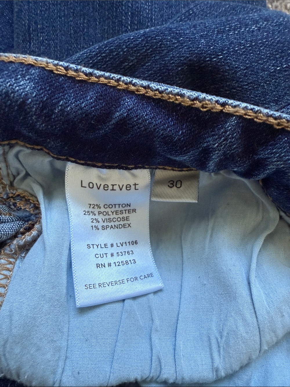 Loverlet Dark Blue Straight-Leg Woman's Jeans - Picture 7 of 8